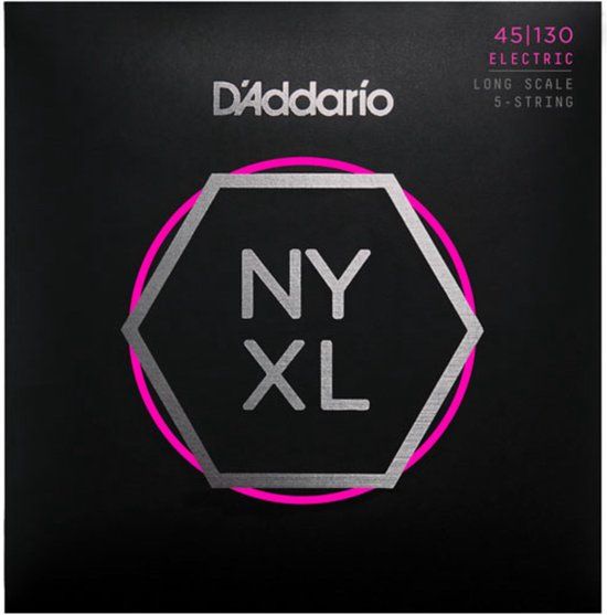 D'Addario NYXL 45-130 5-String Bass Guitar Strings