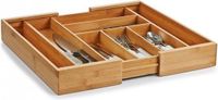Zeller Present Bamboo besteklade organizer 35x43x6.5 cm 8 vakken Bruin