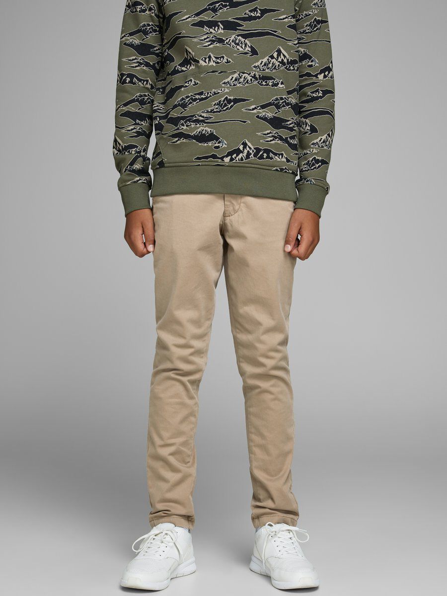 Jack & Jones Jongens Broek JPSTMARCO JJBOWIE SA Beige Maat 176