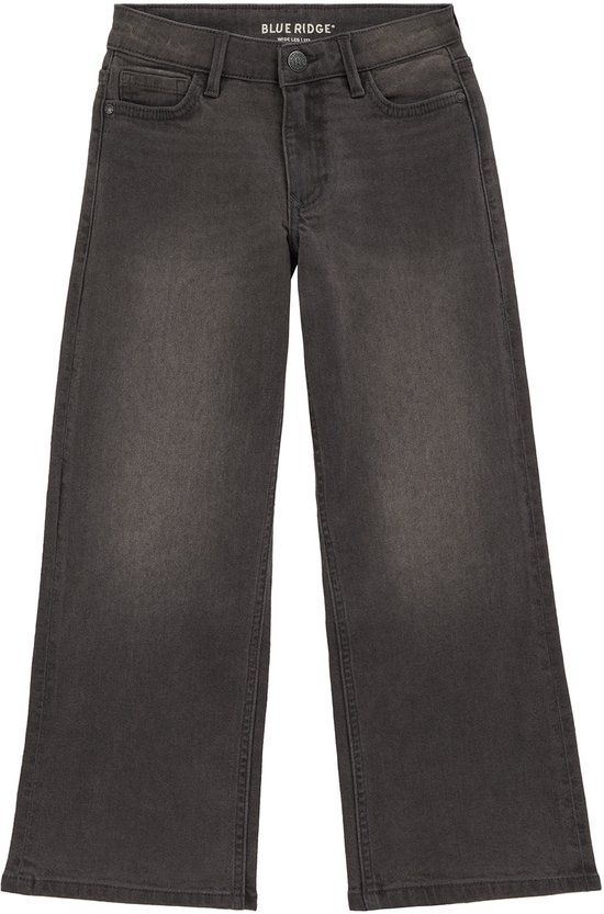 WE Fashion Meisjes wide leg jeans - Grijs - Katoen - Maat 116