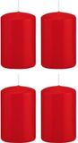 Trend Candles Bougies cylindriques/bougies en forme de tronc - set 20x - rouge - 5 x 8 cm - 18 heures de combustion