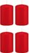Trend Candles Bougies cylindriques/bougies en forme de tronc - set 20x - rouge - 5 x 8 cm - 18 heures de combustion