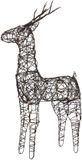 Lumineo Rendier LED wicker outdoor 19x50x85cm