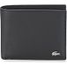 LACOSTE Leren Portemonnee FG Billfold & Coin Nero Zwart