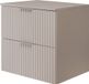 3xE living Meuble sous-vasque 60 cm, cachemire, poignée argentée