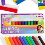 sarcia.eu Gabby's Dollhouse Veilige, kleurrijke schoolklei voor kinderen, set van 12 kleuren