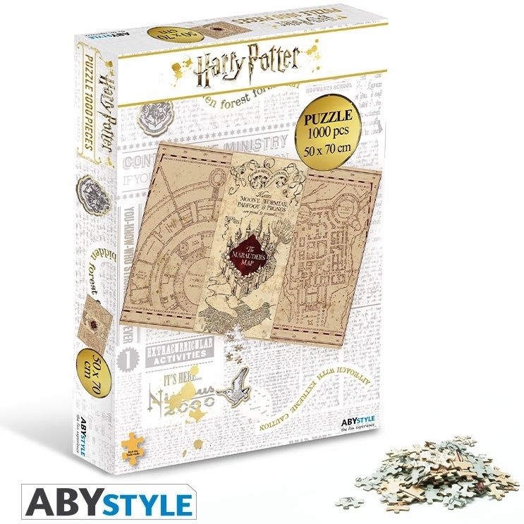 Abystyle harry potter - marauder's map puzzle (1000 pcs)