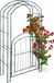Relaxdays Rozenboog met poort - weerbestendig - 215 x 115 x 43 cm - metaal - groen