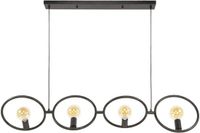 G***-M Giga Meubel Hanglamp Loop - Zwart Metaal - 4-Lichts