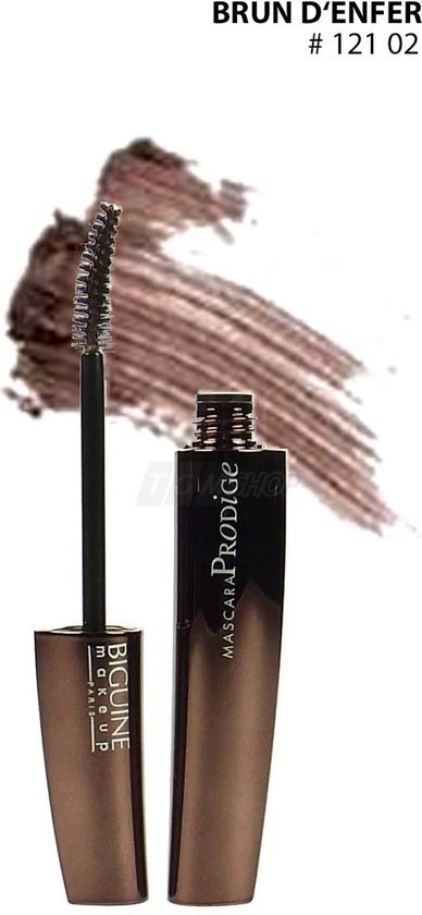 BIGUINE MAKE UP PARIS BIGUINE PARIS - MASCARA PRODIGE - 12102 Brun dÂ´Enfer Oogmake-up Cosmetica 8ml