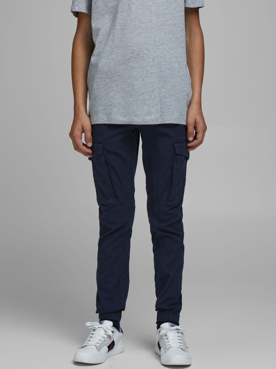 JACK&JONES JUNIOR JPSTPAUL JJFLAKE AKM 542 NAVY NOOS JNR Jongens Broek - Maat 128
