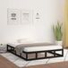 Maison Exclusive - Lit en bois massif, noir, 160x200 cm