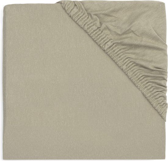 Jollein Jersey Wieg Hoeslaken - Olive Green - 40/50x80/90cm - Katoen