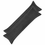 vidaXL - Kussensloop - 2 stuks - HOUTEN - Donkergrijs - 40 x 145 cm - Bouclé