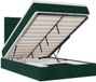 vidaXL lit plateforme avec matelas 120x200cm velours vert foncé