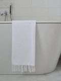 Ottomania Hamamdoek Effen Wit - Strandlaken - Saunadoek - Saunalaken - Omslagdoek - Stranddoek - Reishanddoek - Plaid - Zwem Handdoek - Sneldrogende Handdoeken - 170x100cm