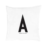 Design Letters Persoonlijke kussensloop A-Z (80 x 80) A, Wit, One size