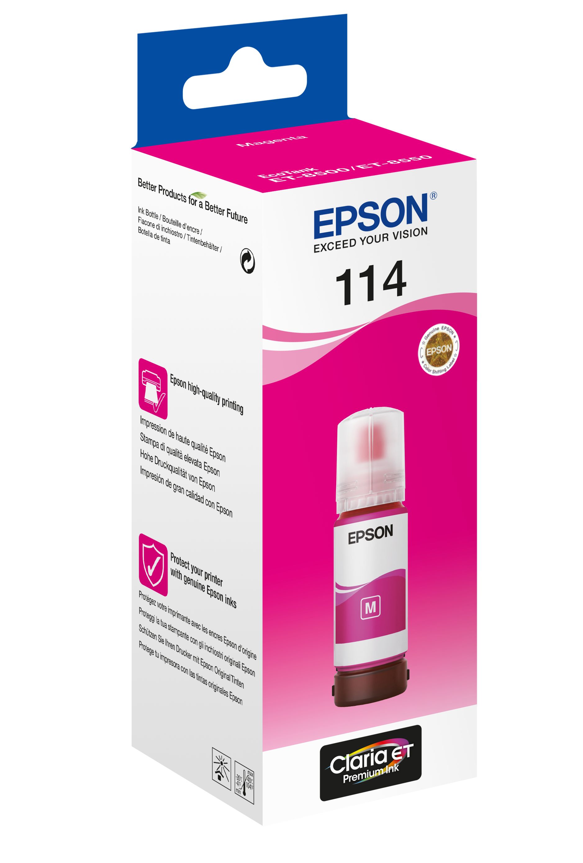Epson 114 EcoTank Magenta Ink Bottle - Original