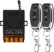 Interrupteur sans fil - 230V 10A - 433MHz - Avec 2 télécommandes - 1 canal - Max. 2300W - Noir - Portée jusqu'à 50m