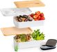 Atthys® boîte à lunch blanc + sac de transport | boîte à lunch Bento japonaise cadeau idéal pour hommes/femmes tout inclus | boîte à lunch Bento 2 compartiments hermétiques 1200 ml | micro-ondes et lave-vaisselle | boîte à pain sans BPA et BPS