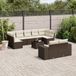 Maison Exclusive - Ensemble de jardin pour le jardin, composé de 10 pièces avec coussins, marron, en polyrotin