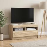 Maison Exclusive - Meuble TV pour téléviseur LED, placage chêne Sonoma