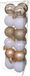 Atmosphera Kerstballen - 18x - wit/goud - glans/mat - kunststof - 3 cm - Kerstboom versiering