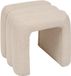 Atmosphera Sisco Stoffen Poef - 43x42x44cm - Beige