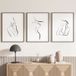 Lot de 3 affiches / posters triptyque - Femmes abstrait - 3 affiches - 40x50 cm (cadres non fournis) - Bordure blanche