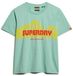 Superdry - Gestreept Outdoor T-shirt met relaxte pasvorm - Dames - T-shirts - Sage Green Marl - UK14/EU42