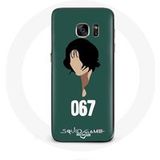 Maniacase Hoesjes voor Samsung Galaxy S6 Edge Inktvis Spel Kang Sae Byeok Gezicht
