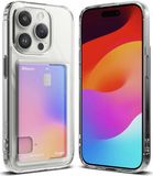 Ringke Fusion Card Hoesje Geschikt voor Apple iPhone 15 Pro Kaarthouder Transparant