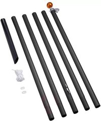 Fairybell 700CM Deelbare Vlaggenmast Aluminium - Zwart