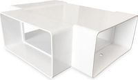 VS PVC Ventilatieshop Horizontaal T-stuk 90° voor kanaal 204 x 60mm - Kunststof