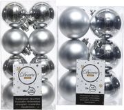 Decoris Kaemingk B.V. Kerstversiering kunststof kerstballen zilver 4-6 cm pakket van 40x stuks