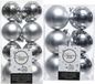 Decoris Kaemingk B.V. Kerstversiering kunststof kerstballen zilver 4-6 cm pakket van 40x stuks