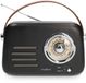 Nedis Draagbare Retro Radio - Bluetooth / FM - Subwoofer - Analoog - Zwart
