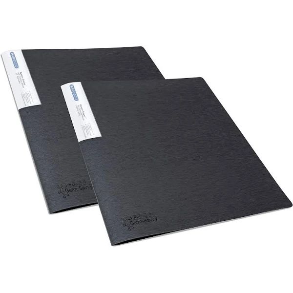 Rapesco Germ-Savvy A4 Show Album - Black - 20 Sleeves (Pack of 2)