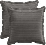 vidaXL - Kussensloop - 2 stuks - Donkergrijs - 50 x 50 cm - Corduroy
