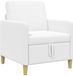 vidaXL Fauteuil met opbergruimte Wit Polyester 72 x 78 x 87 cm