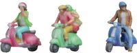 NOCH 44835 Z Scooterrijders figuren Geverfd, Zittend
