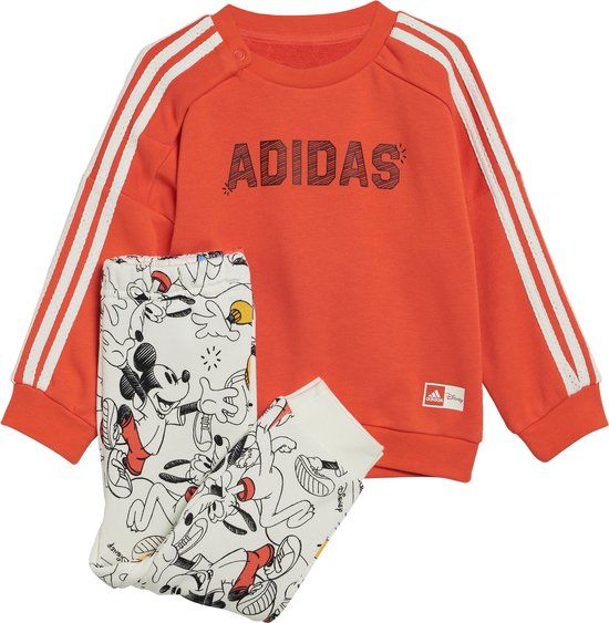 adidas Sportswear adidas x Disney Mickey Mouse Joggingpak Kinderen Unisex Oranje Katoen Maat 68