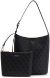 GUESS Meridian II Bucket Bag Coal Logo Schoudertas