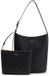GUESS Meridian II Bucket Bag Coal Logo Schoudertas