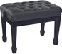 Konig & Meyer 13982 Piano bench »Deluxe« noir laqué, assise similicuir noir