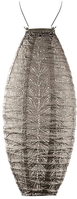 Lumiz Solar Tuinverlichting - Lampion - Long Oval - 20 cm - Taupe