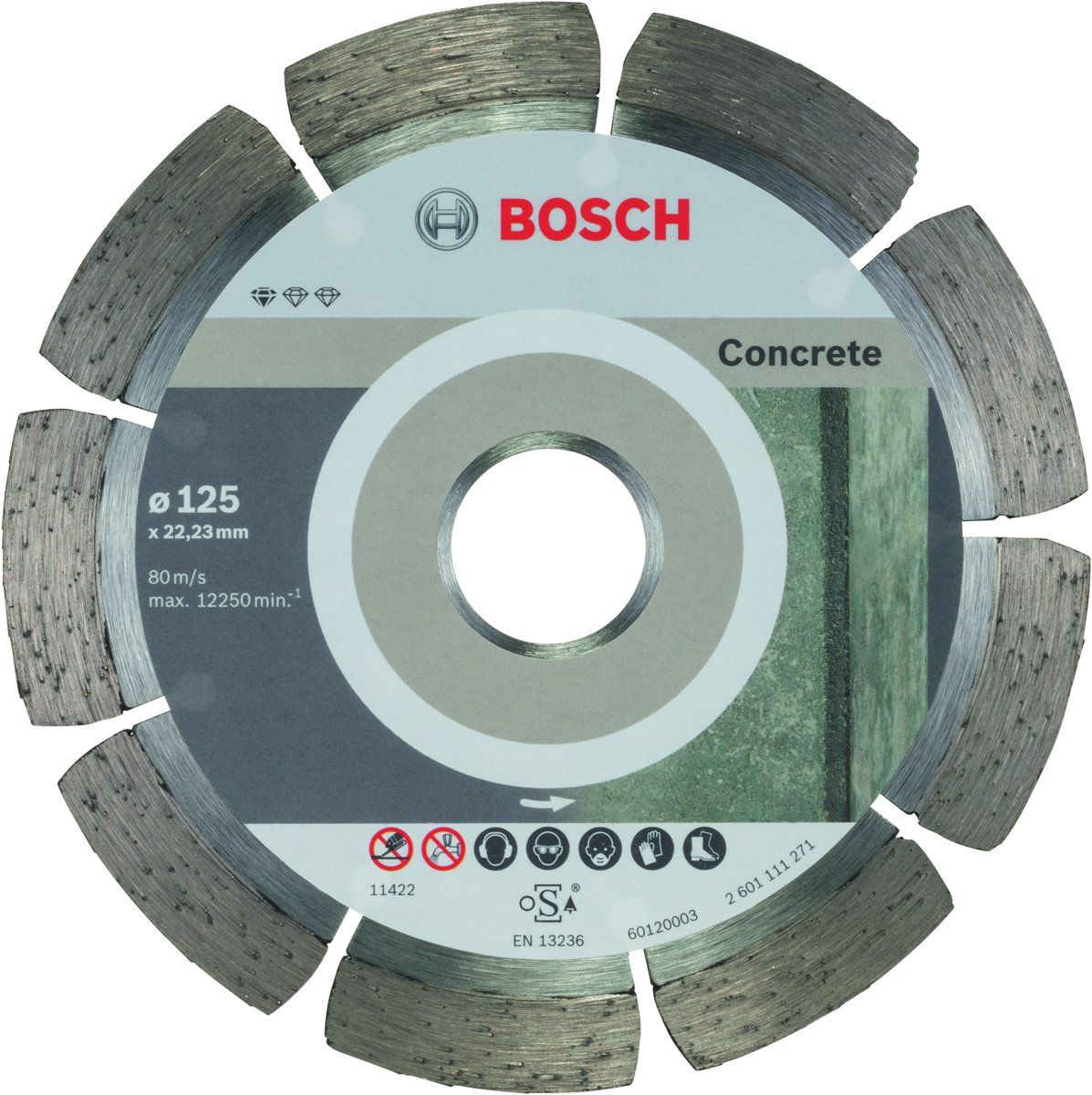 Bosch DIAMANTSCHIJF 10 X PROF CONCRETE 125 22 - 3165140665810
