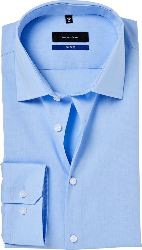 Seidensticker overhemd tailored fit blauw maat 42