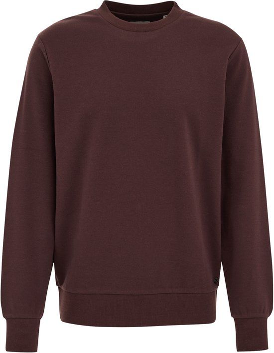 WE Fashion Heren regular fit sweater Bruin Katoen Maat L