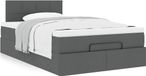 Maison Exclusive - Lit plateforme avec matelas, gris foncé, 120x200 cm, textile